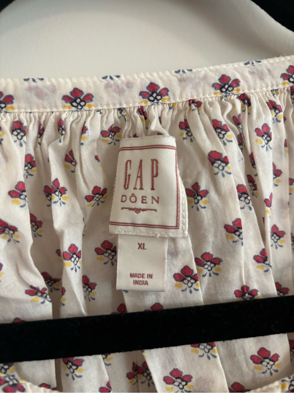 GAP x DOEN collab Cream Peasant Blouse with Floral Motif - Picture 2 of 5